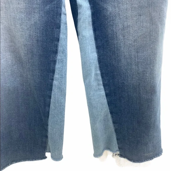 Mavi Elliot High Rise Two Tone Denim Wide Crop Jeans Size 25 - Picture 9 of 14